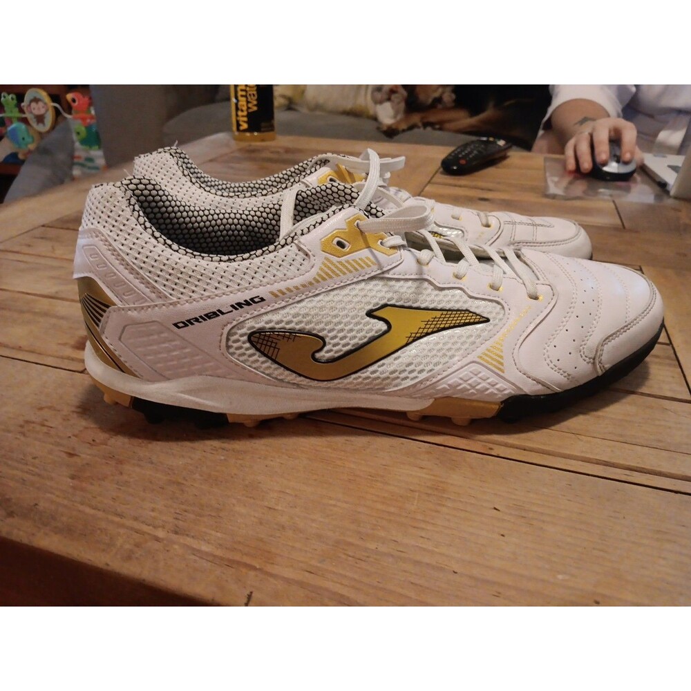 EUC White/Gold Joma Football Soccer Astro Mens US 11 (Worn Once)